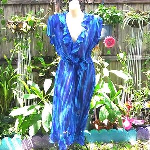 🌟VINTAGE{Misk} Chiffon Sheer Flutter Dress